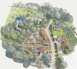 Stanmer Home Farm Aerial View