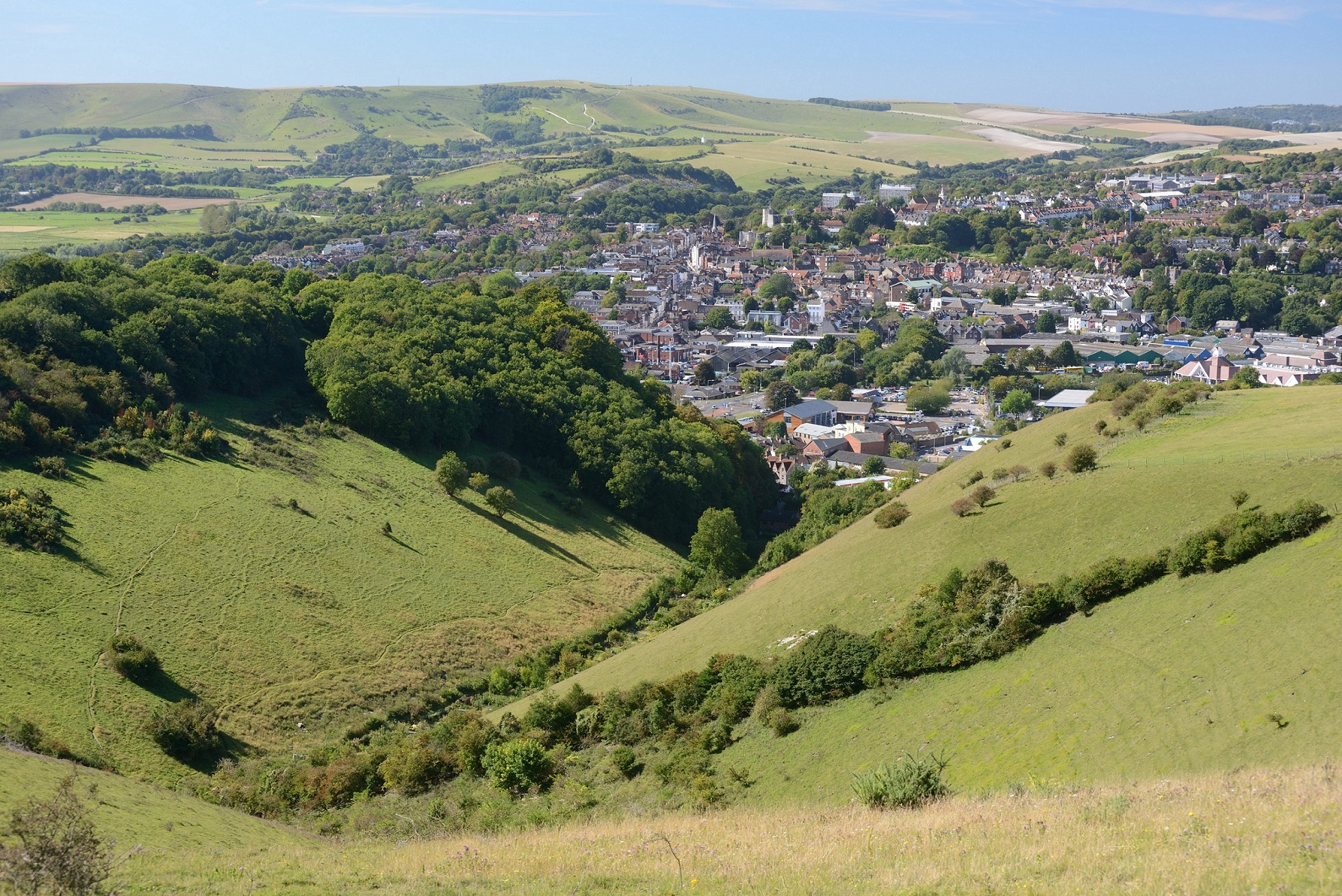 Lewes and bordering landscape
