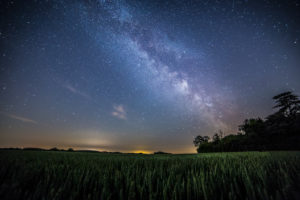 Dark night sky in the South Downs