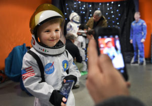 Boy dressed as astronaut at South Downs Dark Skies Festival