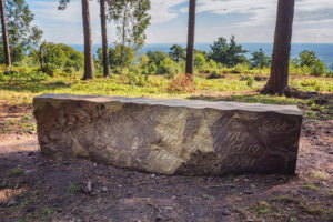 A stone sculpture on top of Black Down hill