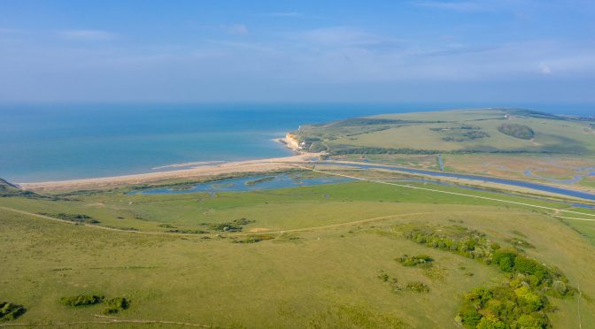 An aerial view of Cuckmere Haven