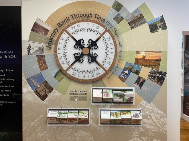 An interactive display showing the South Downs throughout the ages